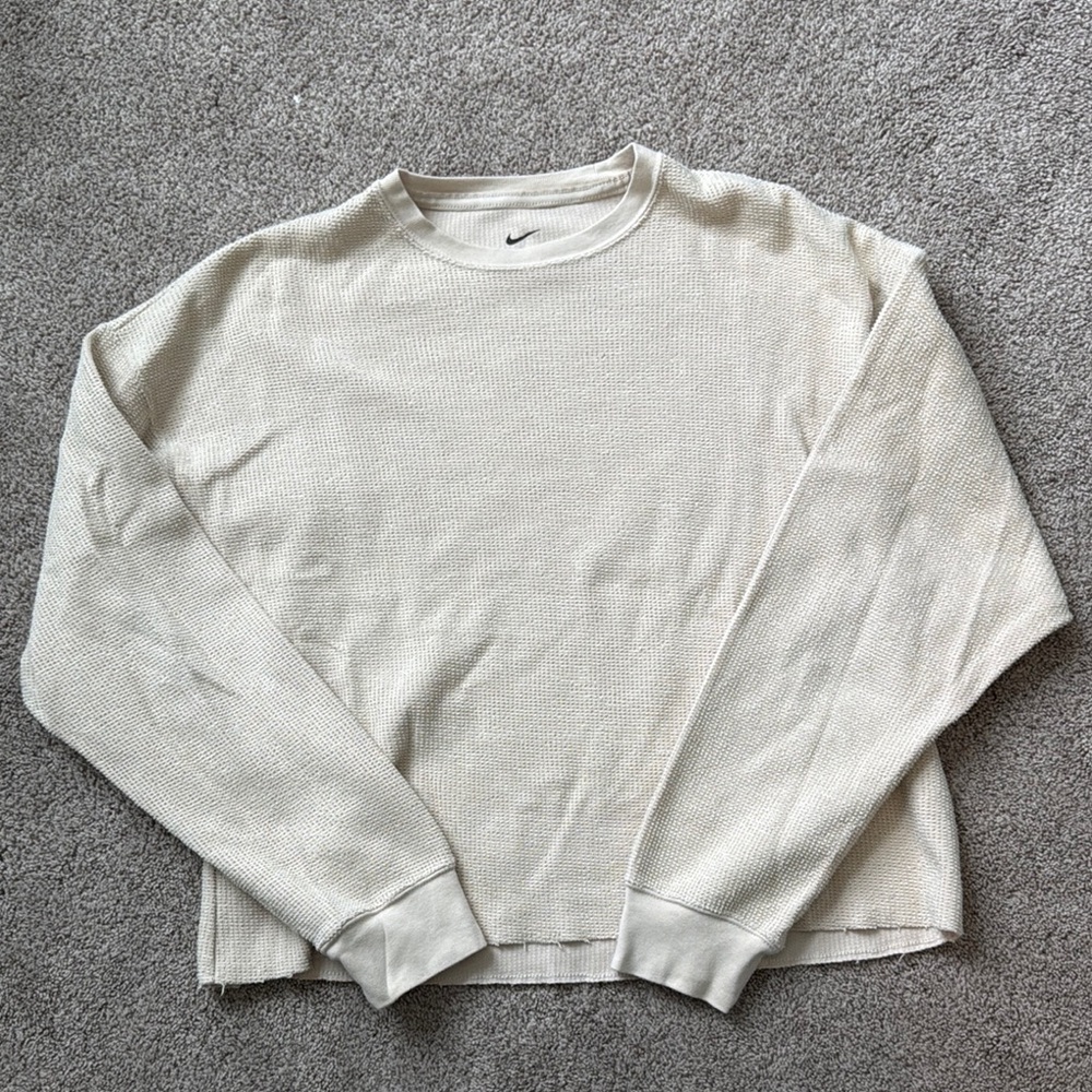 Nike Cream Waffle Knit Sweater